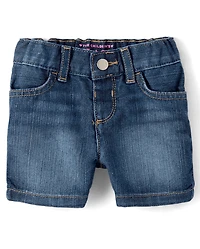 Baby And Toddler Girls Denim Shortie Shorts