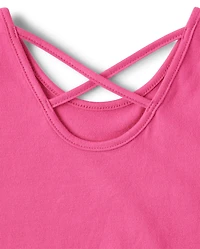 Toddler Girls Cross Back Tank Top 2-Pack