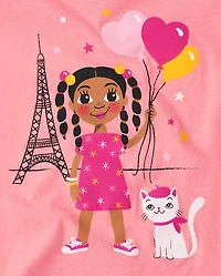 Baby And Toddler Girls Paris Graphic Tee