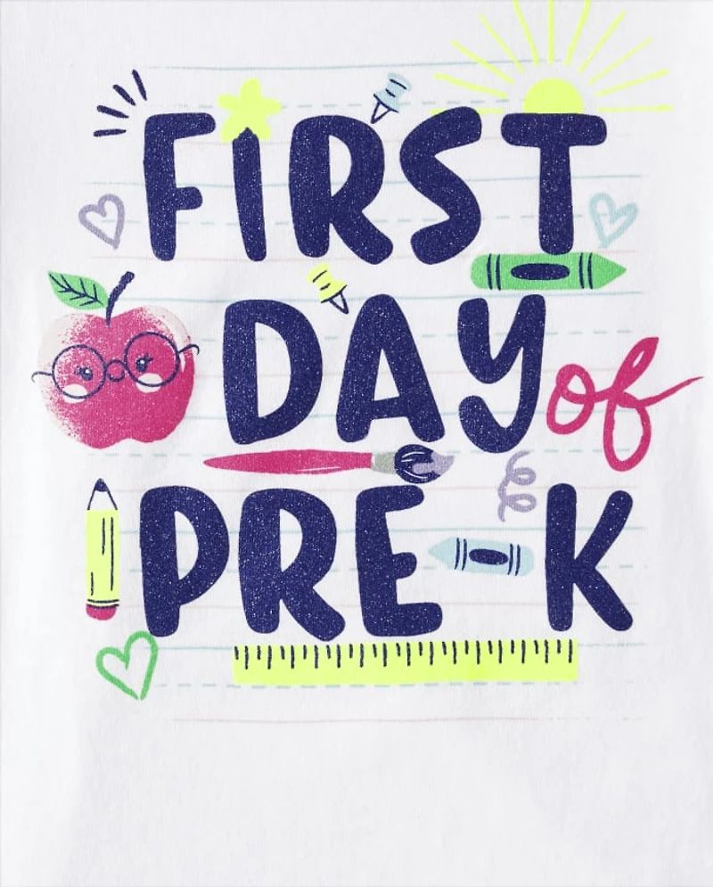 Toddler Girls First Day Of Pre-K Graphic Tee