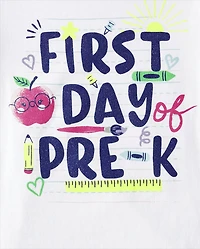 Toddler Girls First Day Of Pre-K Graphic Tee