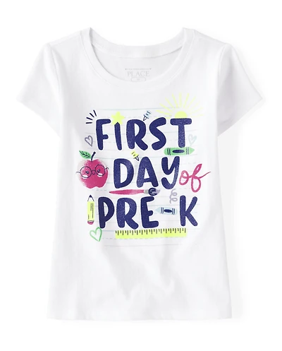 Toddler Girls First Day Of Pre-K Graphic Tee