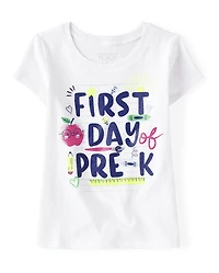 Toddler Girls First Day Of Pre-K Graphic Tee