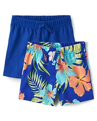 Baby Boys Tropical Pull On Shorts 2-Pack