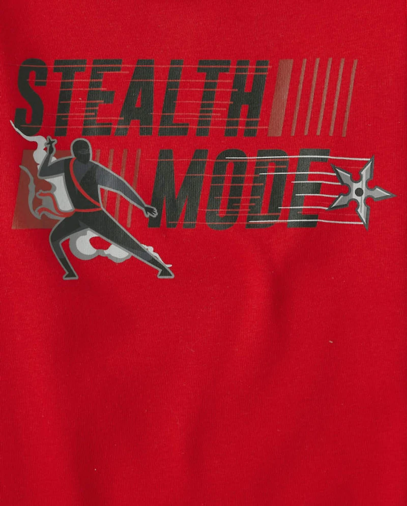 Boys Stealth Mode Snug Fit Cotton Pajamas