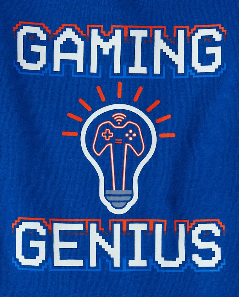 Boys Glow Gaming Genius Snug Fit Cotton Pajamas