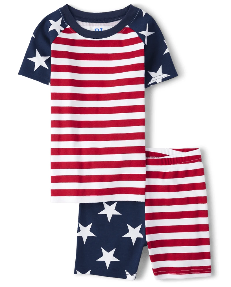 Kids Matching Family Americana Snug Fit Cotton Pajamas