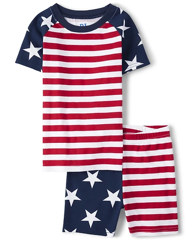 Kids Matching Family Americana Snug Fit Cotton Pajamas