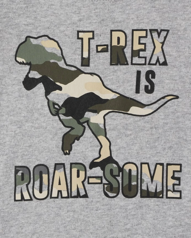 Baby And Toddler Boys T-Rex Is Roar-Some Snug Fit Cotton Pajamas