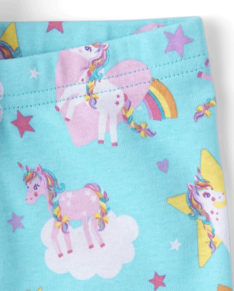 Baby And Toddler Girls Unicorn Snug Fit Cotton Pajamas