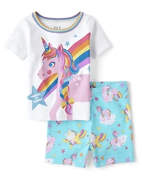Baby And Toddler Girls Unicorn Snug Fit Cotton Pajamas