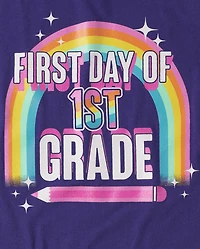 Girls First Day Of 1st Grade Graphic Tee