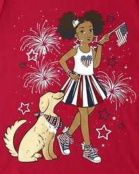 Girls Americana Girl Graphic Tee
