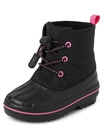 Toddler Girls Lace Up All Weather Boots