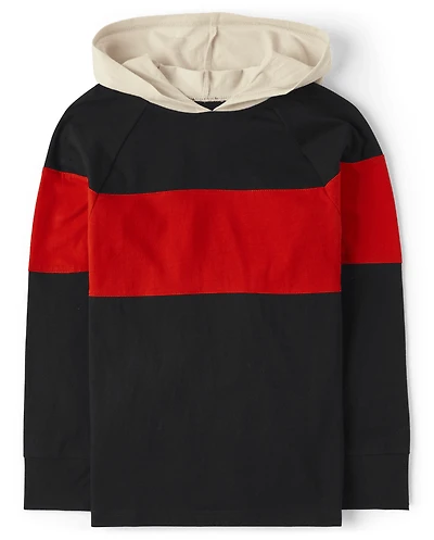 Boys Colorblock Hooded Top