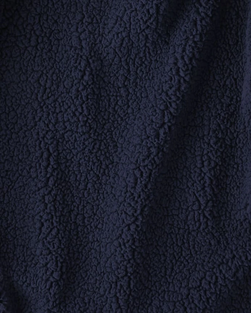 Boys Print Sherpa-Lined Performance Zip-Up Hoodie