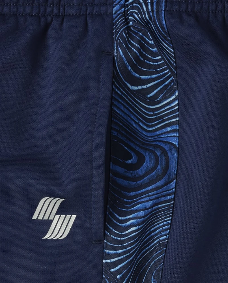 Boys Print Side Stripe Fleece Performance Jogger Pants