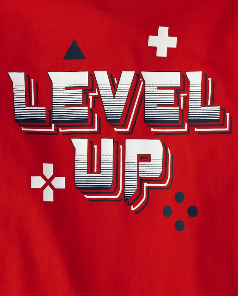 Boys Level Up Hooded Top