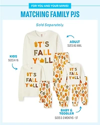 Kids Matching Family It's Fall Y'all Snug Fit Cotton Pajamas