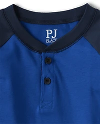 Boys Striped Snug Fit Cotton Pajamas 2-Pack