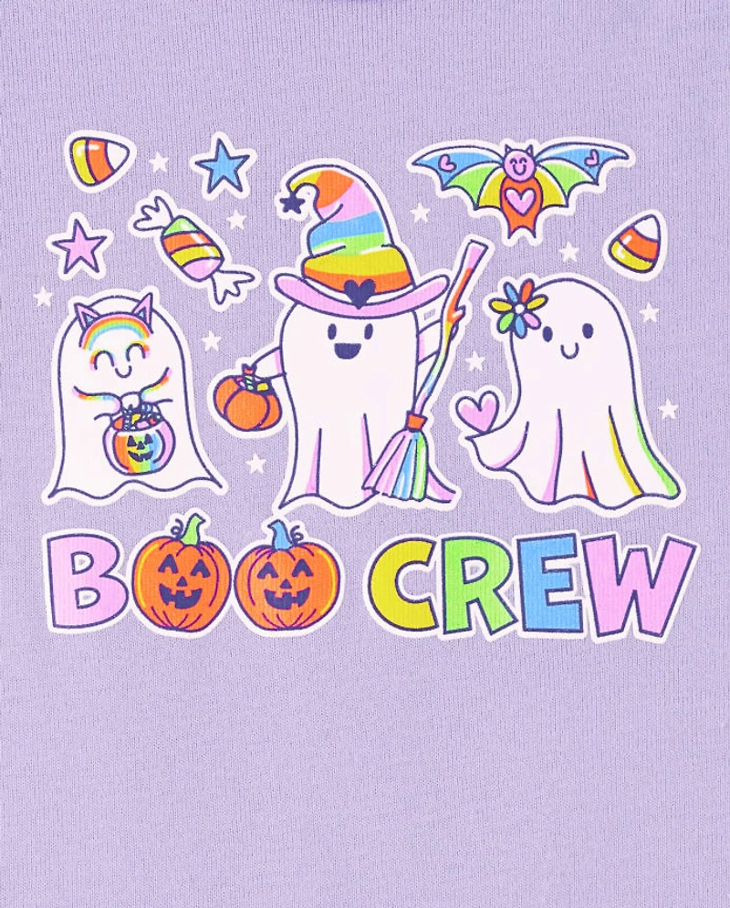 Baby And Toddler Girls Glow Boo Crew Snug Fit Cotton Pajamas