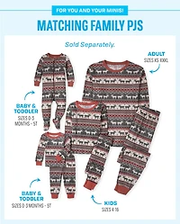 Baby And Toddler Matching Family Bear Fairisle Snug Fit Cotton Pajamas