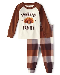 Baby And Toddler Matching Family Thankful For My Snug Fit Cotton Pajamas