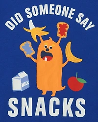 Baby And Toddler Boys Snack Monster Snug Fit Cotton Pajamas