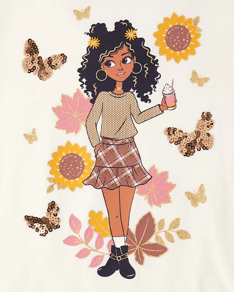 Girls Graphic Cross-Back Top