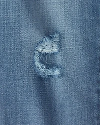 Girls Roll-Cuff Straight Jeans