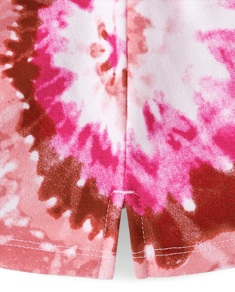 Girls Tie Dye Fleece Hoodie