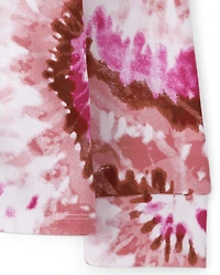 Sweat à capuche en molleton tie-dye pour fille