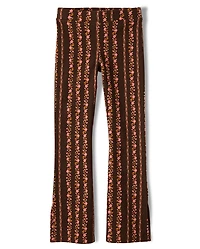 Legging évasé à fleurs en ponte pour fille