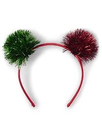 Girls Tinsel Pom Pom Headband