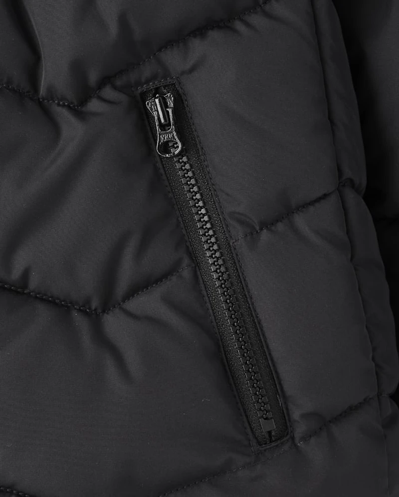 Girls Long Puffer Jacket