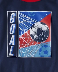 Boys Glow Soccer Snug Fit Cotton Pajamas