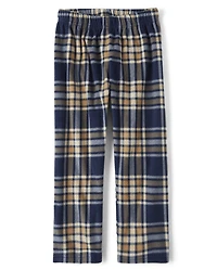 Boys Plaid Fleece Pajamas Pants
