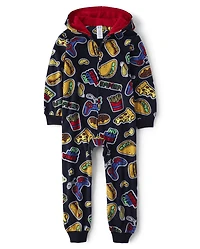 Pyjama une pièce en polaire alimentaire pour garçons