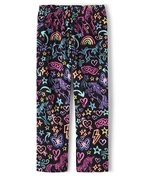 Girls Unicorn Groovy Fleece Pajama Pants