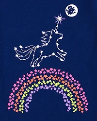 Pyjama en coton ajusté avec licorne arc-en-ciel pour bébés et petites filles