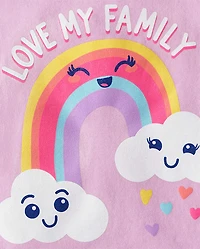 Baby And Toddler Girls Love My Family Graphic Tee