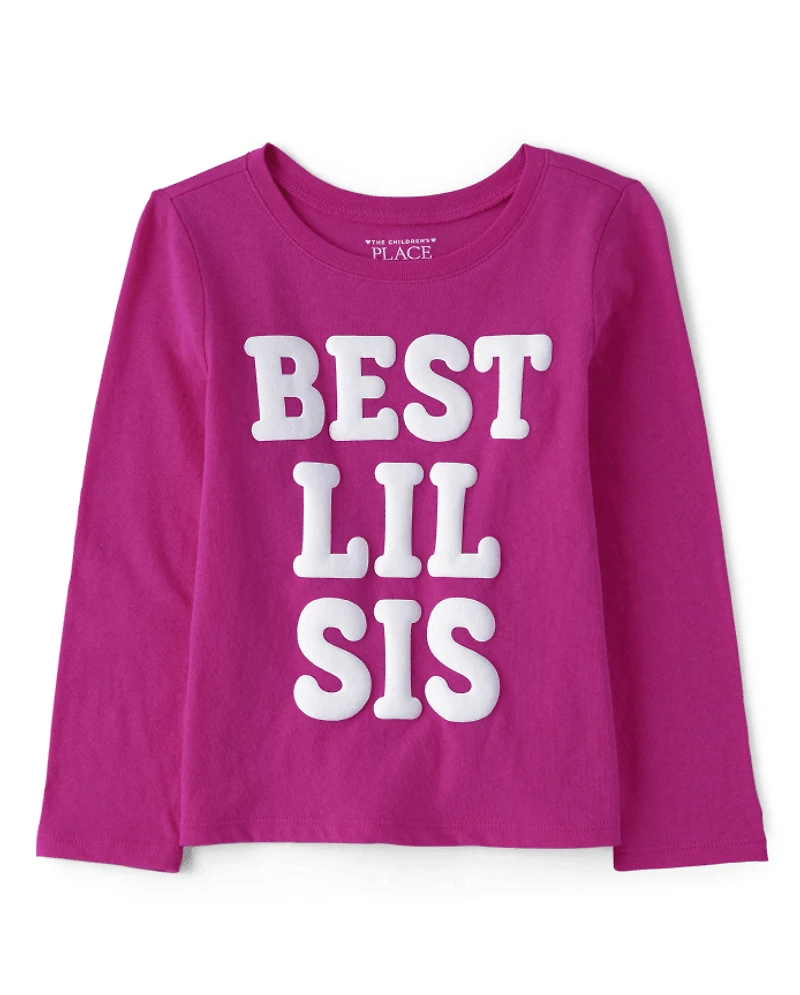 Baby And Toddler Girls Lil Sis Graphic Tee