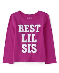 Baby And Toddler Girls Lil Sis Graphic Tee