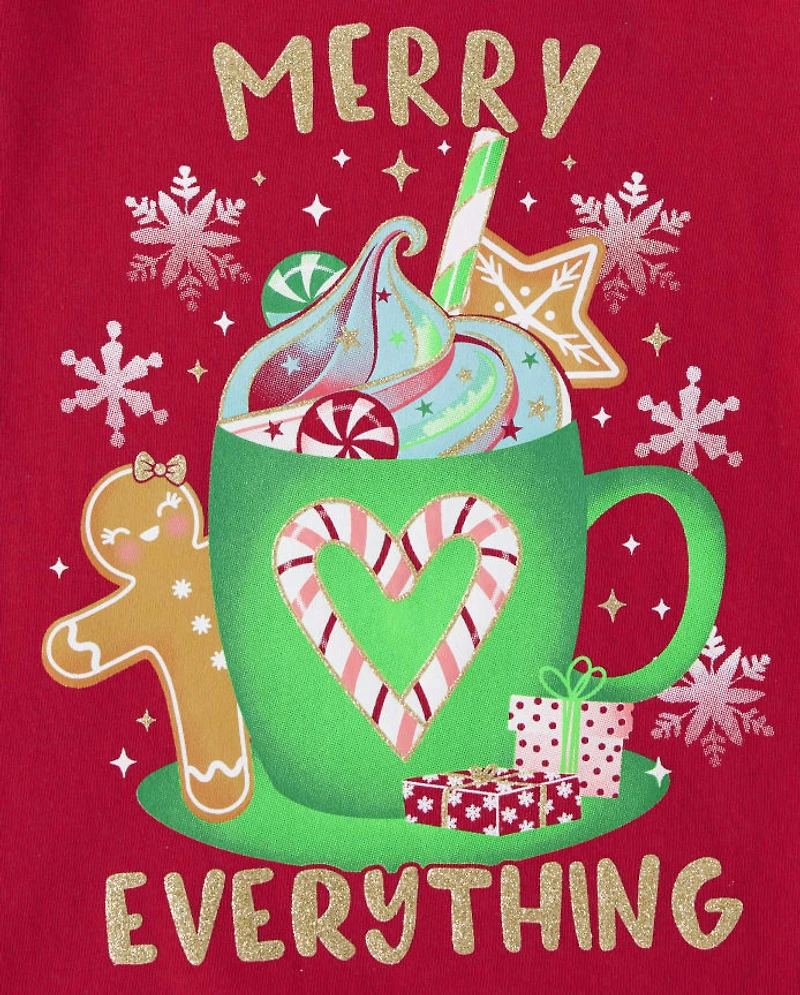 Baby And Toddler Girls Merry Everything Graphic Tee