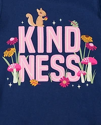 Baby And Toddler Girls Kindness Graphic Tee 3-Pack
