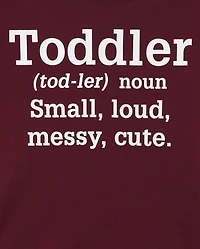 Baby And Toddler Boys Definition Graphic Tee