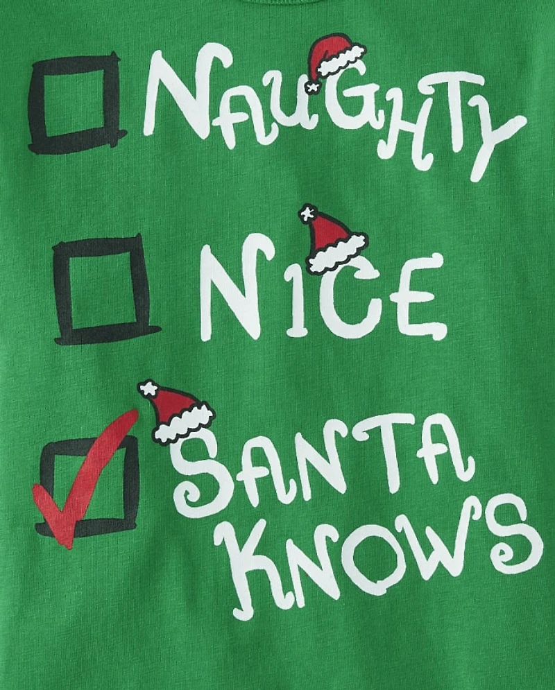 Baby And Toddler Boys Naughty Nice List Graphic Tee