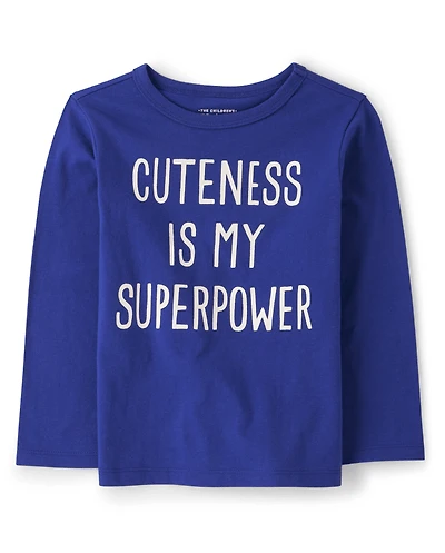Baby And Toddler Boys Cuteness Graphic Tee