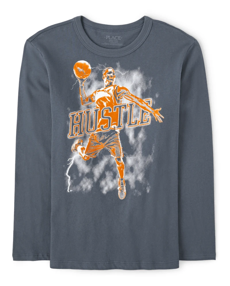 Boys Hustle Graphic Tee