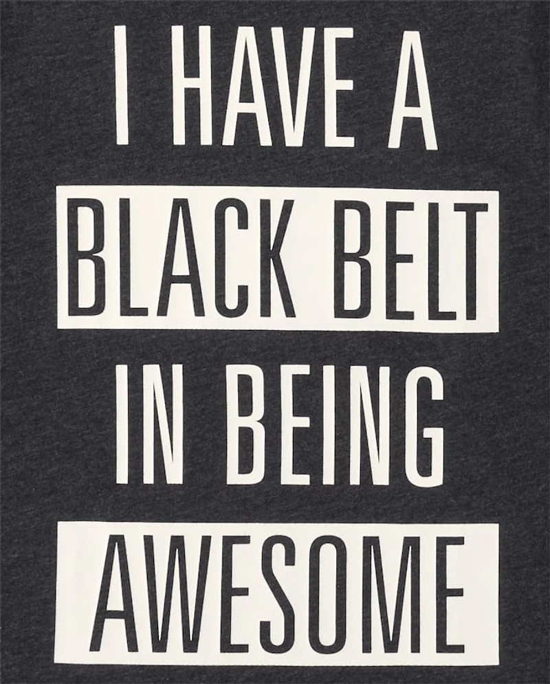 Boys Black Belt Graphic Tee